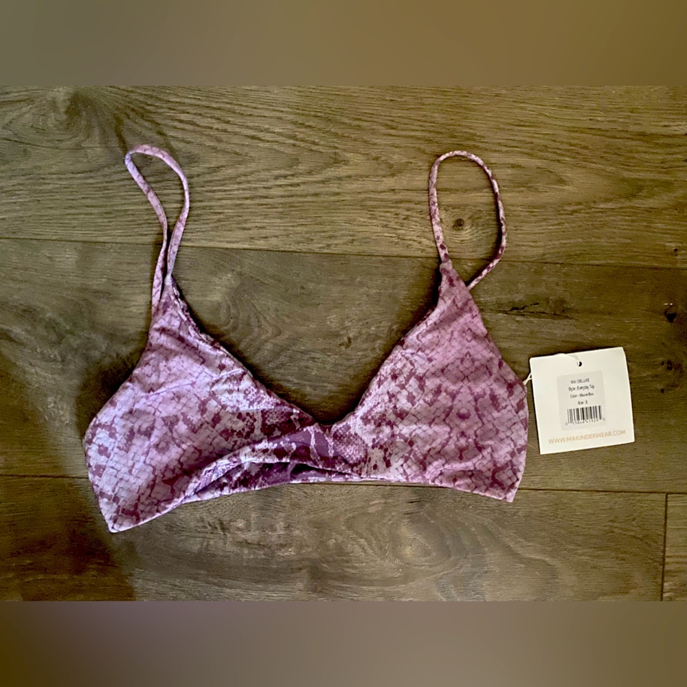 Mai Deluxe Everyday Top in Mauve Boa Size S